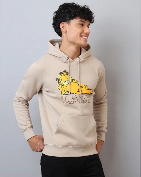 Printed Regular Fit Hoodie For Men